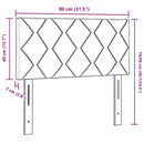 vidaXL Textil Fejtámla fejtámlával sötétbarna 80 cm szövet