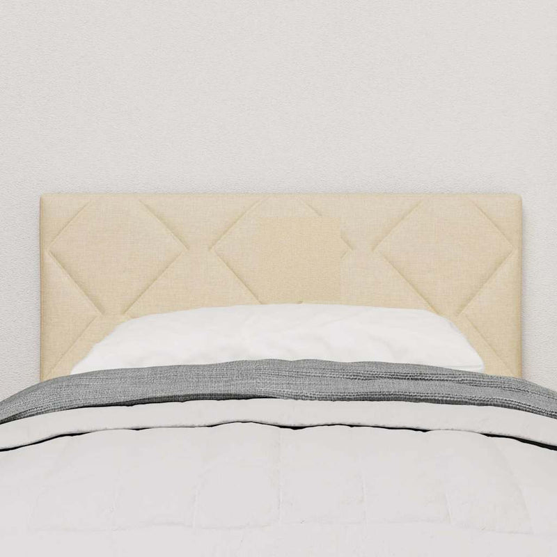 vidaXL Textil Fejtámla Geometrikus fejtámlával Krém 80 cm szövet