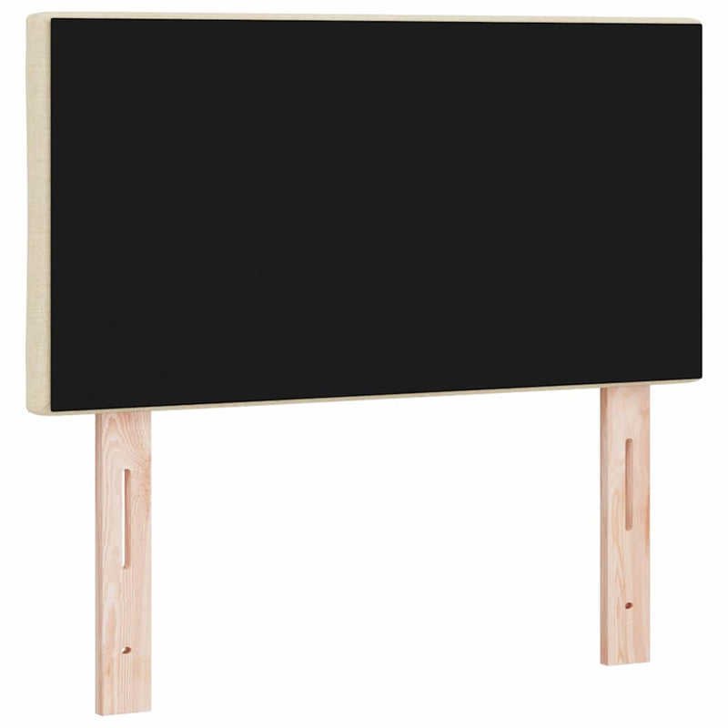 vidaXL Textil Fejtámla Geometrikus fejtámlával Krém 80 cm szövet