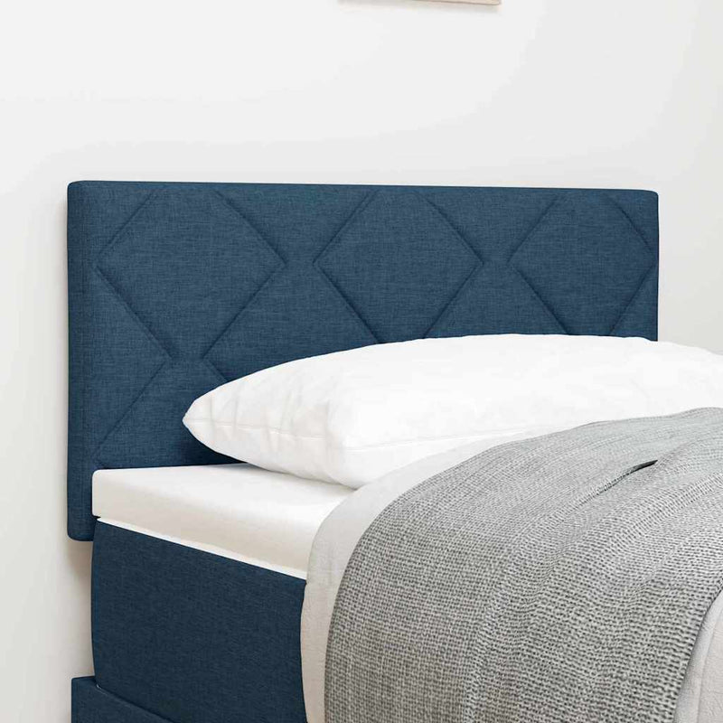 vidaXL Textil Fejtámla Geometrikus fejtámlával Kék 80 cm szövet