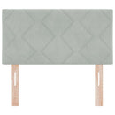 vidaXL Fejtámla fejtámlával Világosszürke 80 cm Bársony