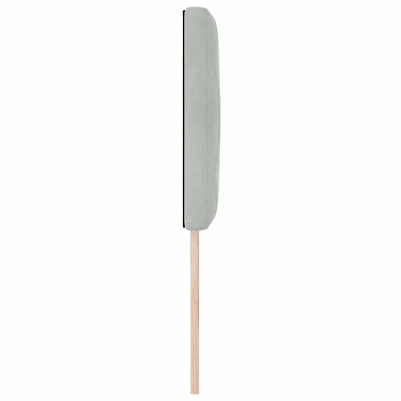 vidaXL Fejtámla Falra szerelhető Világosszürke 80 cm Bársony