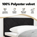 vidaXL Fejtámla Fekete 80 cm Bársony