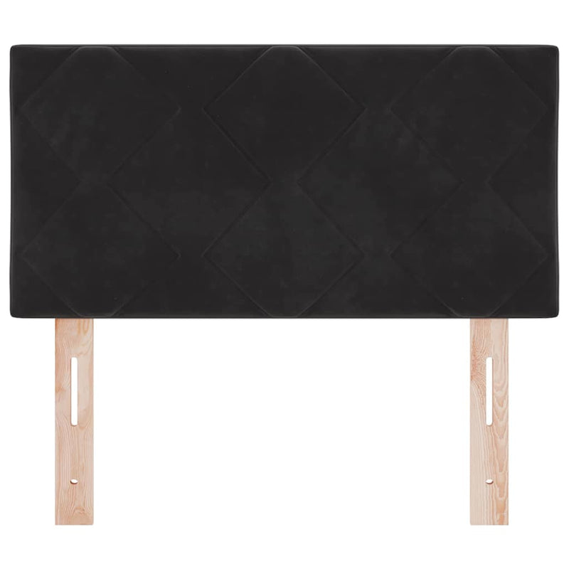 vidaXL Fejtámla Falra szerelhető Geometrikus Fekete 80 cm Bársony