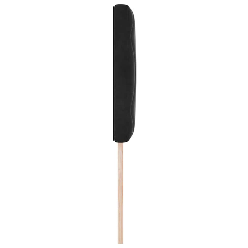 vidaXL Fejtámla Falra szerelhető Geometrikus Fekete 80 cm Bársony