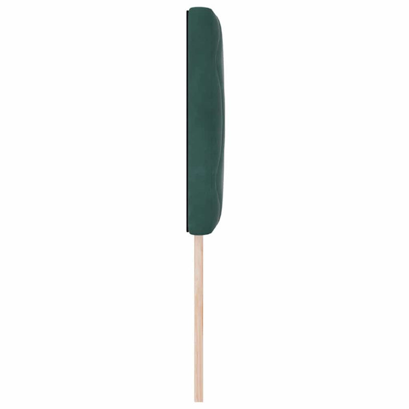 vidaXL Fejtámla Falra szerelhető Geometrikus Sötétzöld 80 cm Bársony