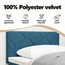 vidaXL Fejtámla Sötét kék 80 cm Bársony