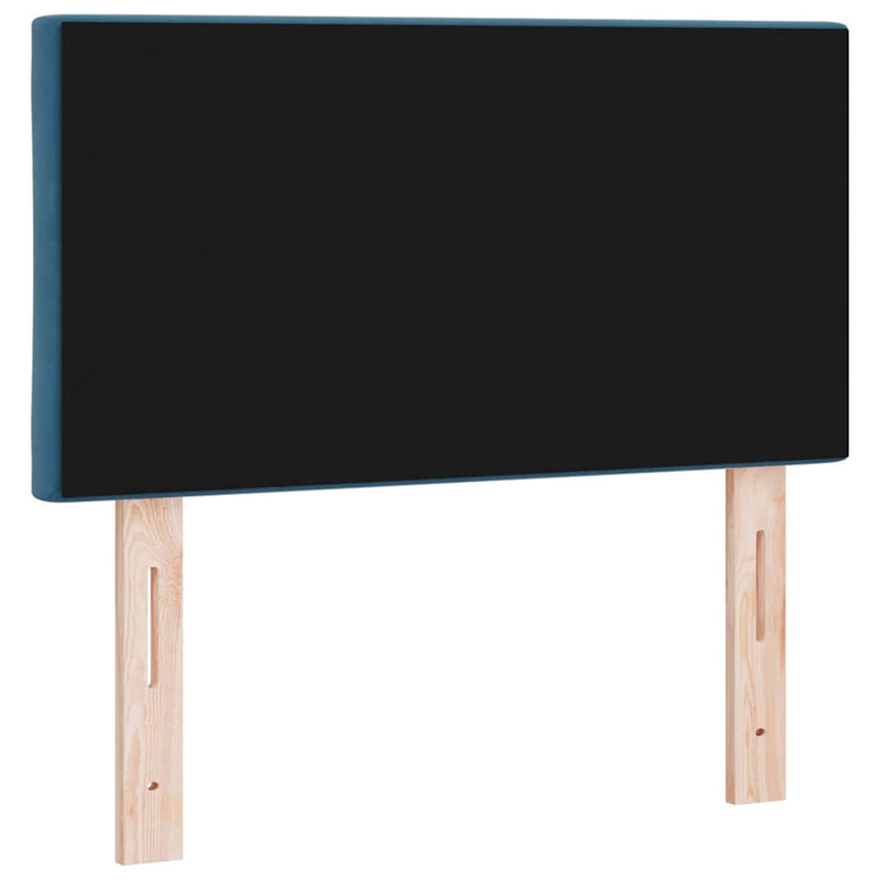 vidaXL Fejtámla Falra szerelhető Geometrikus Sötétkék 80 cm Bársony