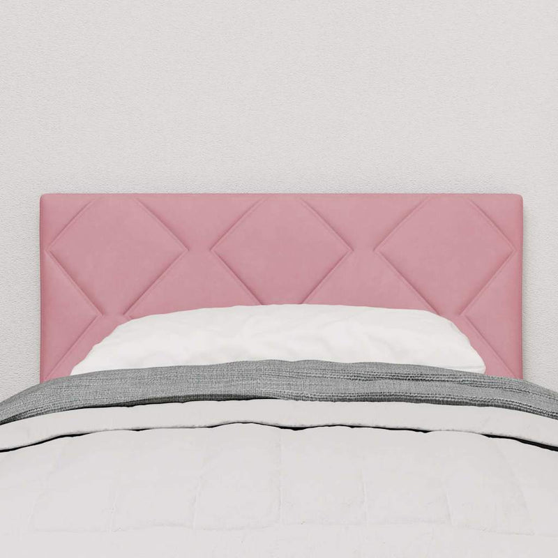 vidaXL Fejtámla Falra szerelhető Geometrikus Rózsaszín 80 cm Bársony