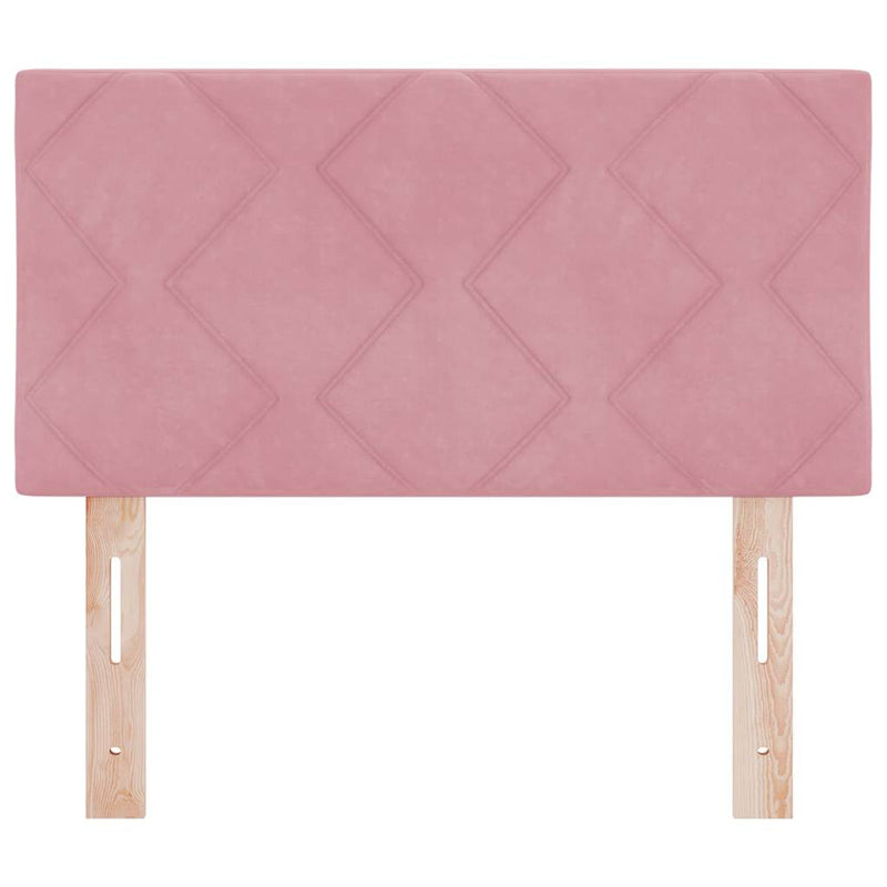 vidaXL Fejtámla Falra szerelhető Geometrikus Rózsaszín 80 cm Bársony