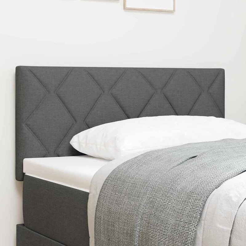 vidaXL Textil Fejtámla Geometrikus Sötétszürke 90 cm szövet