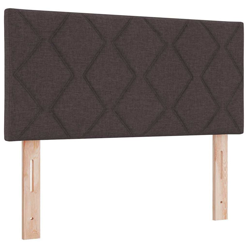 vidaXL Textil Fejtámla Geometrikus fejtámlával sötétbarna 90 cm szövet