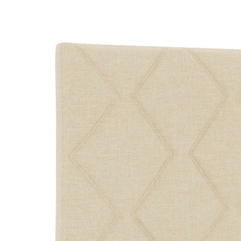 vidaXL Textil Fejtámla Geometrikus fejtámlával Krém 90 cm szövet