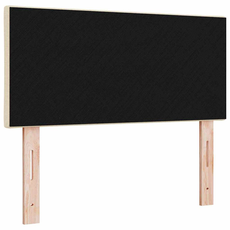 vidaXL Textil Fejtámla Geometrikus fejtámlával Krém 90 cm szövet