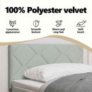 vidaXL Fejtámla Világosszürke 90 cm Bársony
