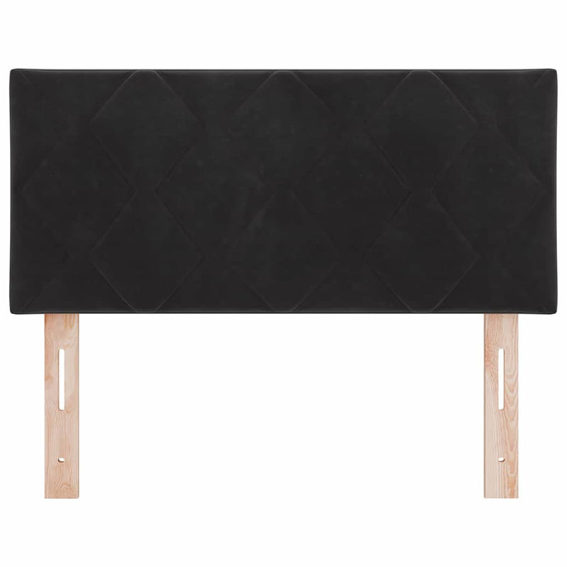 vidaXL Fejtámla Falra szerelhető Geometrikus Fekete 90 cm Bársony