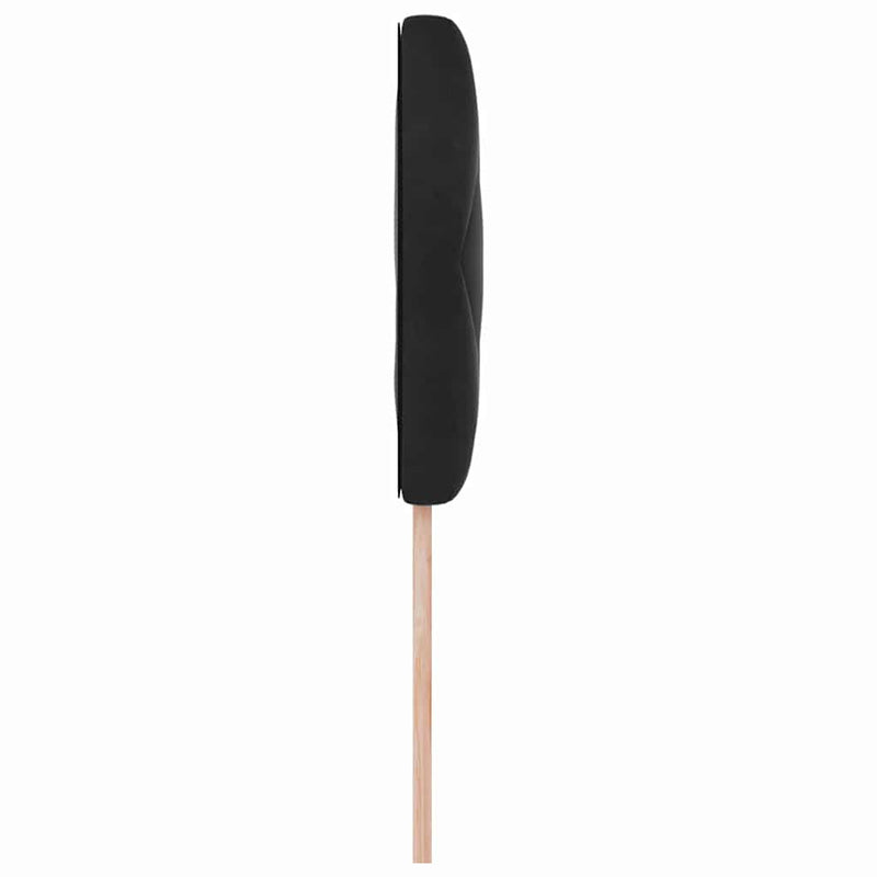 vidaXL Fejtámla Falra szerelhető Geometrikus Fekete 90 cm Bársony