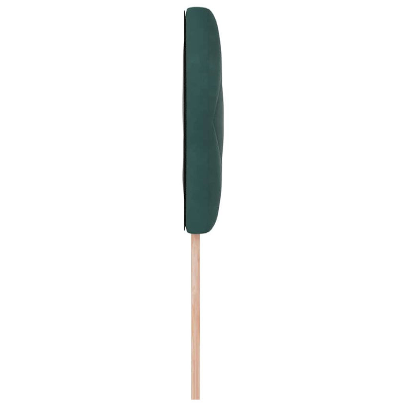 vidaXL Fejtámla Falra szerelhető Geometrikus Sötétzöld 90 cm Bársony