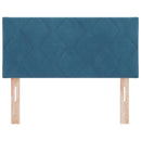 vidaXL Fejtámla fejtámlával Sötétkék 90 cm Bársony