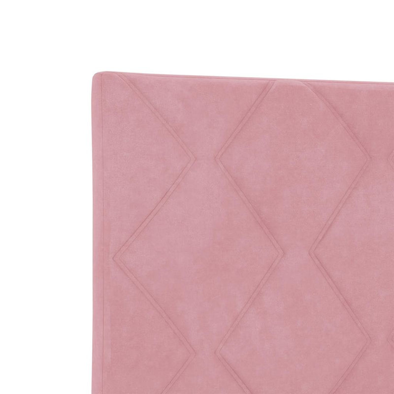 vidaXL Fejtámla Falra szerelhető Geometrikus Rózsaszín 90 cm Bársony