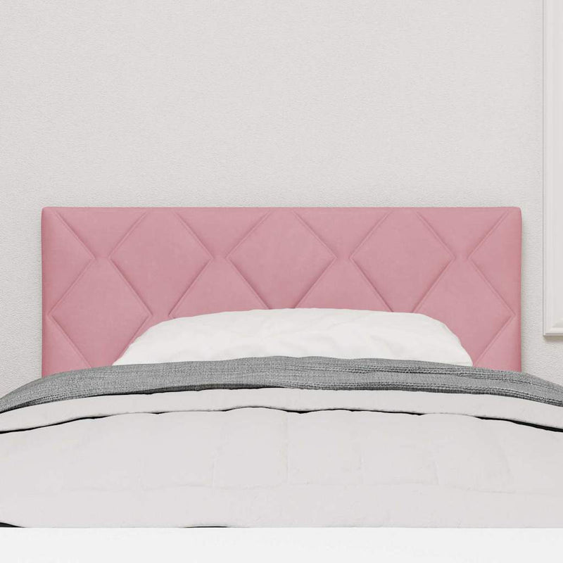 vidaXL Fejtámla Falra szerelhető Geometrikus Rózsaszín 90 cm Bársony