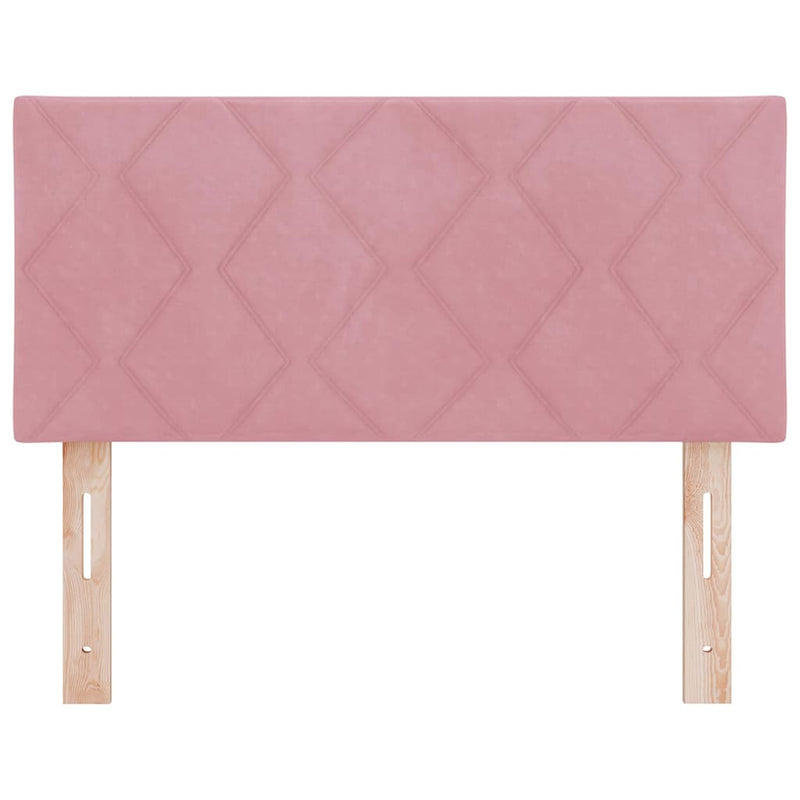 vidaXL Fejtámla Falra szerelhető Geometrikus Rózsaszín 90 cm Bársony