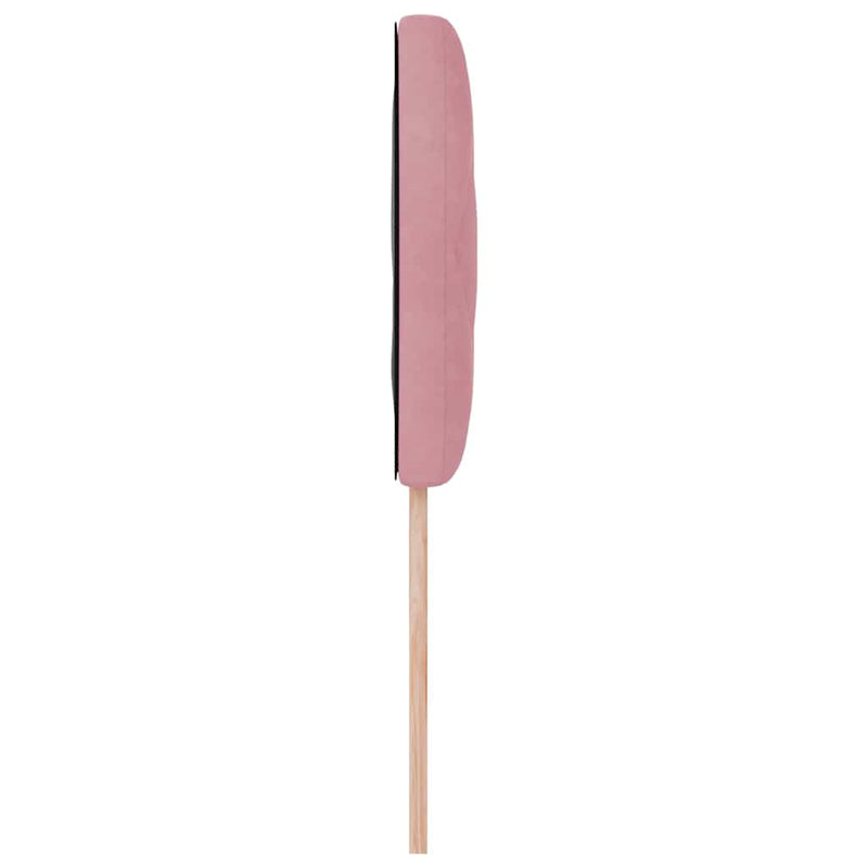 vidaXL Fejtámla Falra szerelhető Geometrikus Rózsaszín 90 cm Bársony