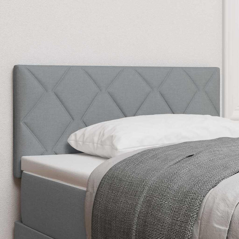 vidaXL Textil Fejtámla Geometrikus Világosszürke 100 cm szövet