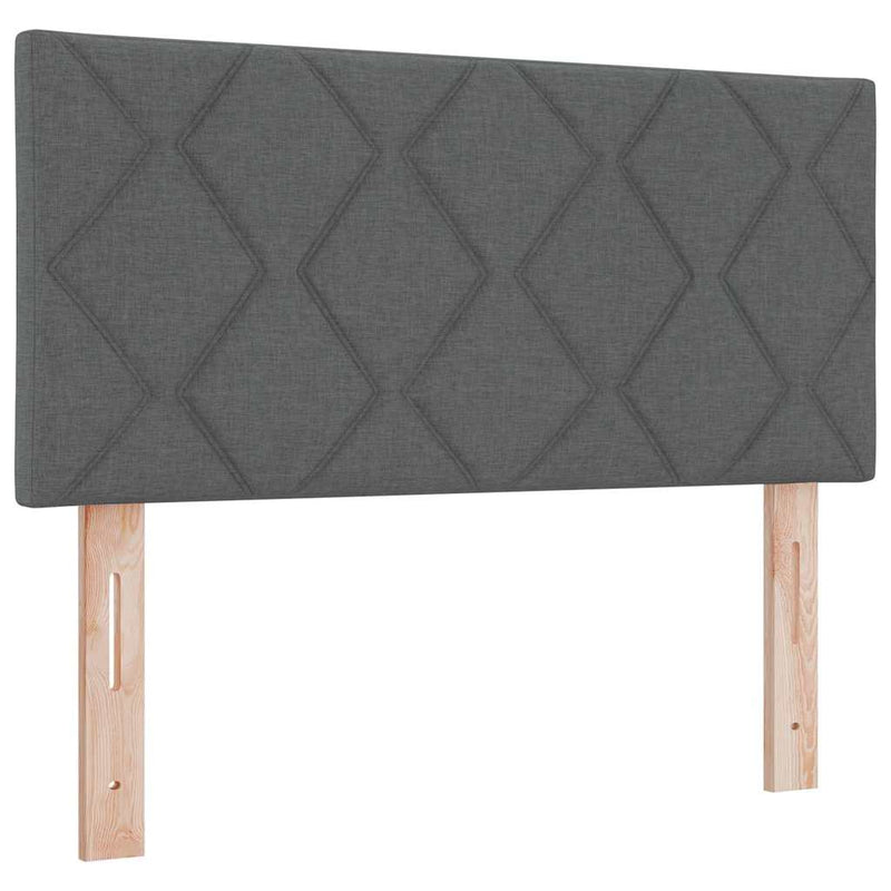 vidaXL Textil Fejtámla Geometrikus Sötétszürke 100 cm szövet