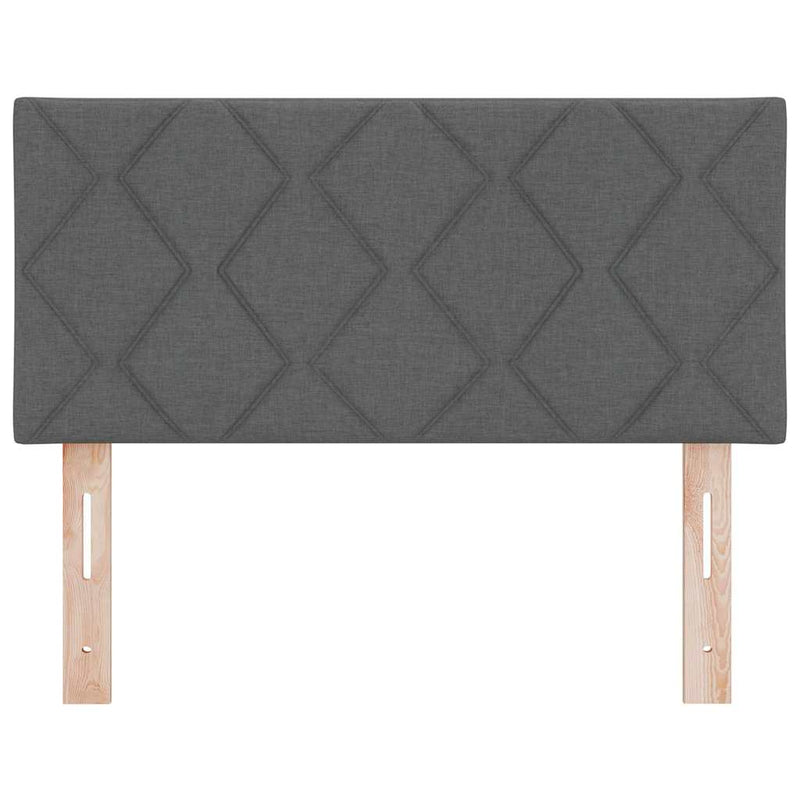 vidaXL Textil Fejtámla Geometrikus Sötétszürke 100 cm szövet