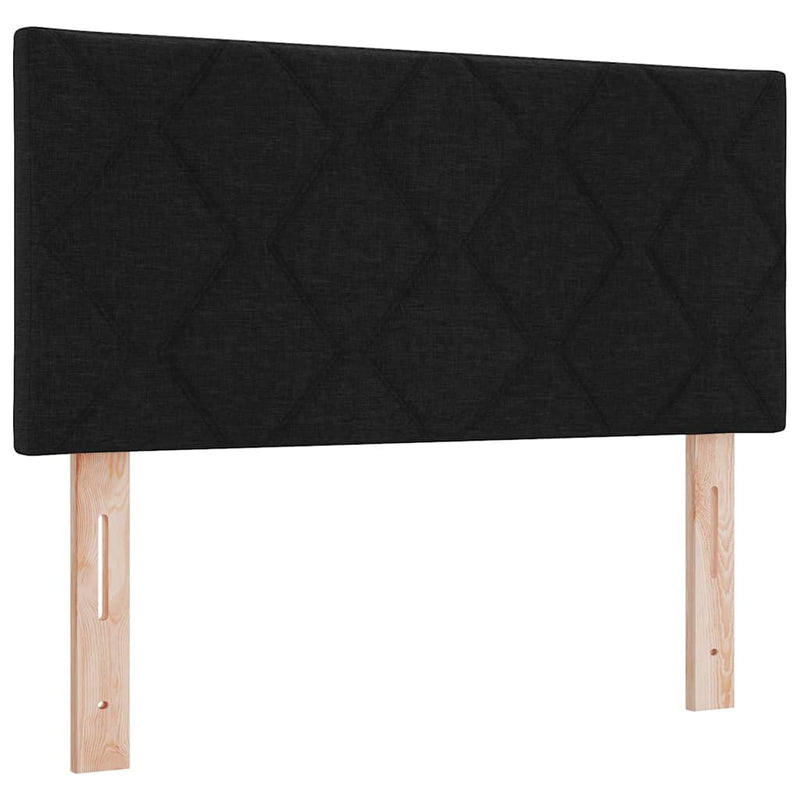 vidaXL Textil Fejtámla Geometrikus fejtámlával Fekete 100 cm szövet