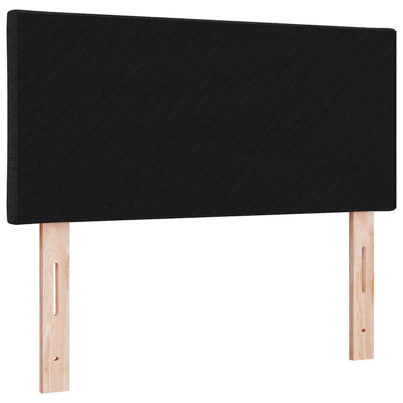 vidaXL Textil Fejtámla Geometrikus fejtámlával Fekete 100 cm szövet