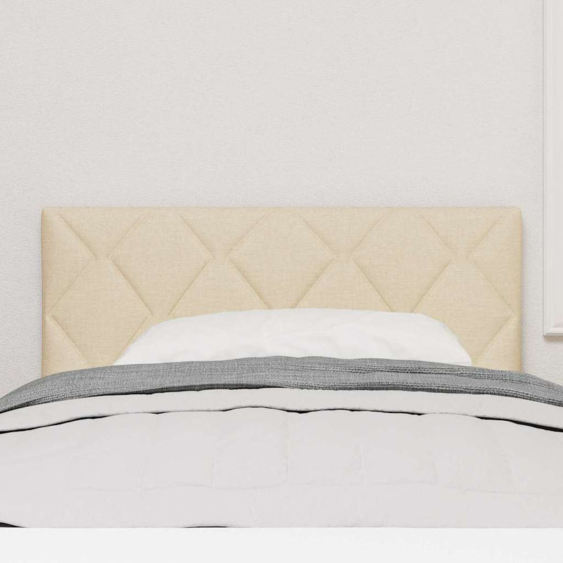 vidaXL Textil Fejtámla Geometrikus fejtámlával Krém 100 cm szövet