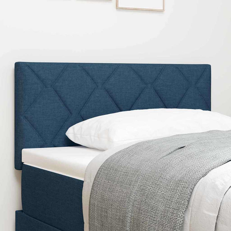 vidaXL Textil Fejtámla Geometrikus fejtámlával Kék 100 cm szövet