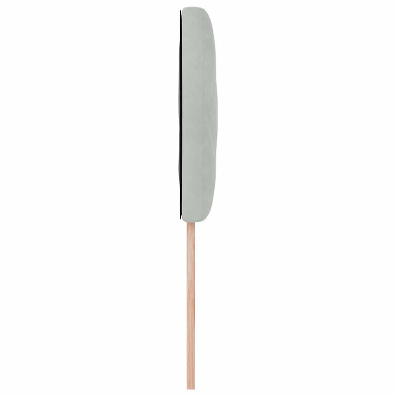 vidaXL Fejtámla Falra szerelhető Világosszürke 100 cm Bársony