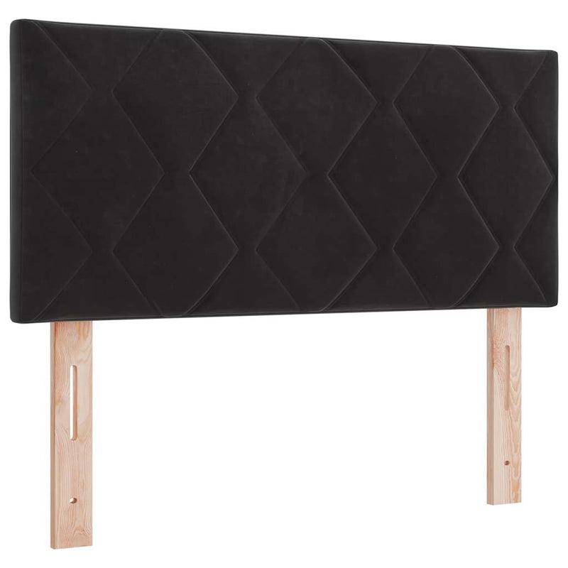 vidaXL Fejtámla Falra szerelhető Geometrikus Fekete 100 cm Bársony