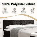 vidaXL Fejtámla Fekete 144 cm Bársony