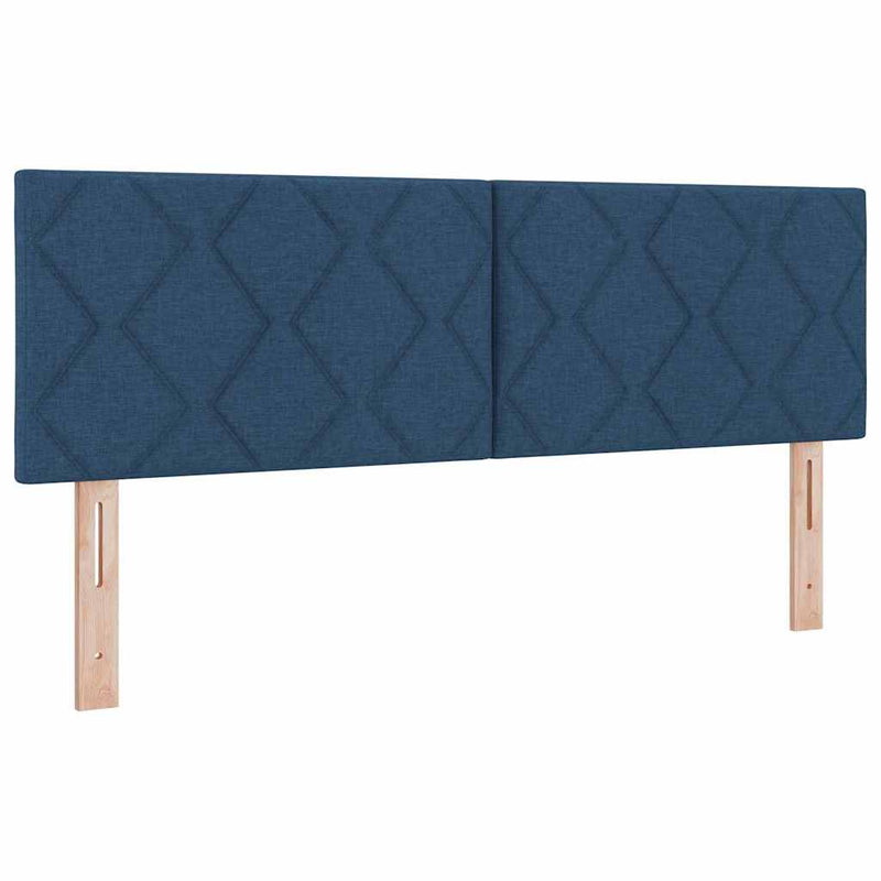vidaXL Textil Fejtámla Geometrikus fejtámlával Kék 160 cm szövet
