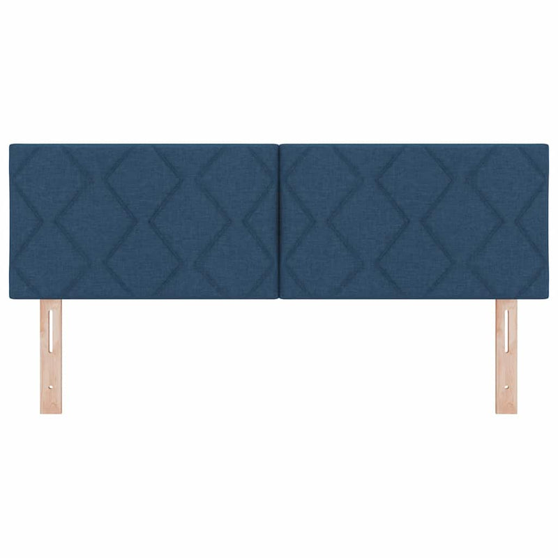 vidaXL Textil Fejtámla Geometrikus fejtámlával Kék 160 cm szövet