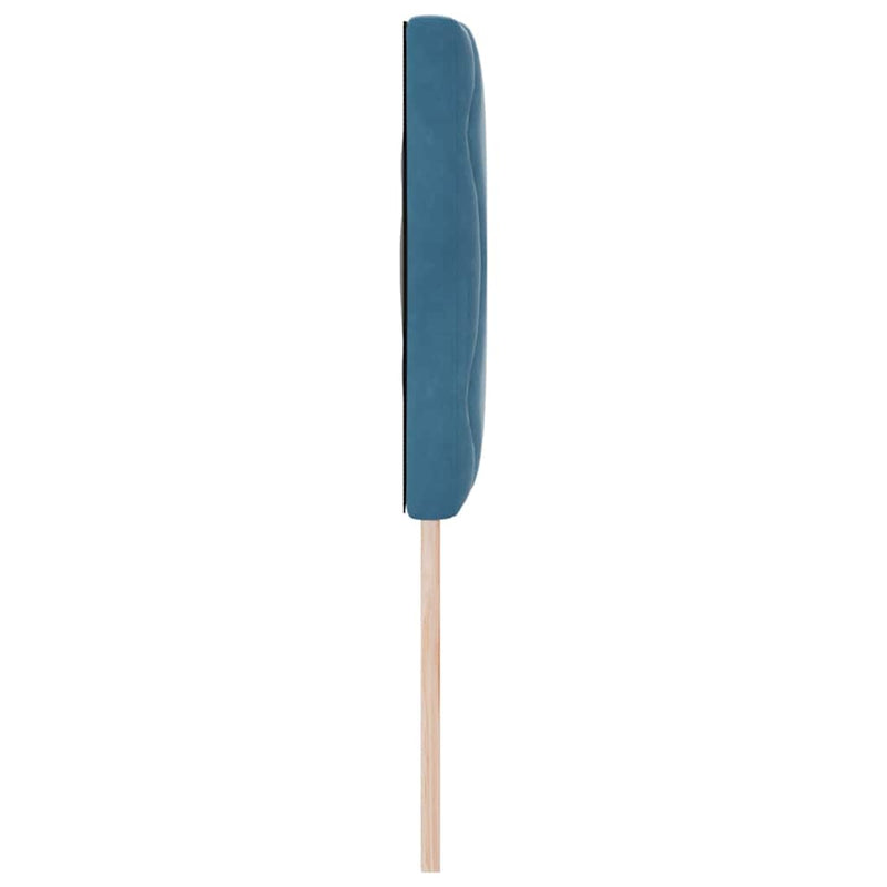 vidaXL Fejtámla Falra szerelhető Geometrikus Sötétkék 160 cm Bársony