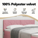 vidaXL Fejtámla Rózsaszín 160 cm Bársony