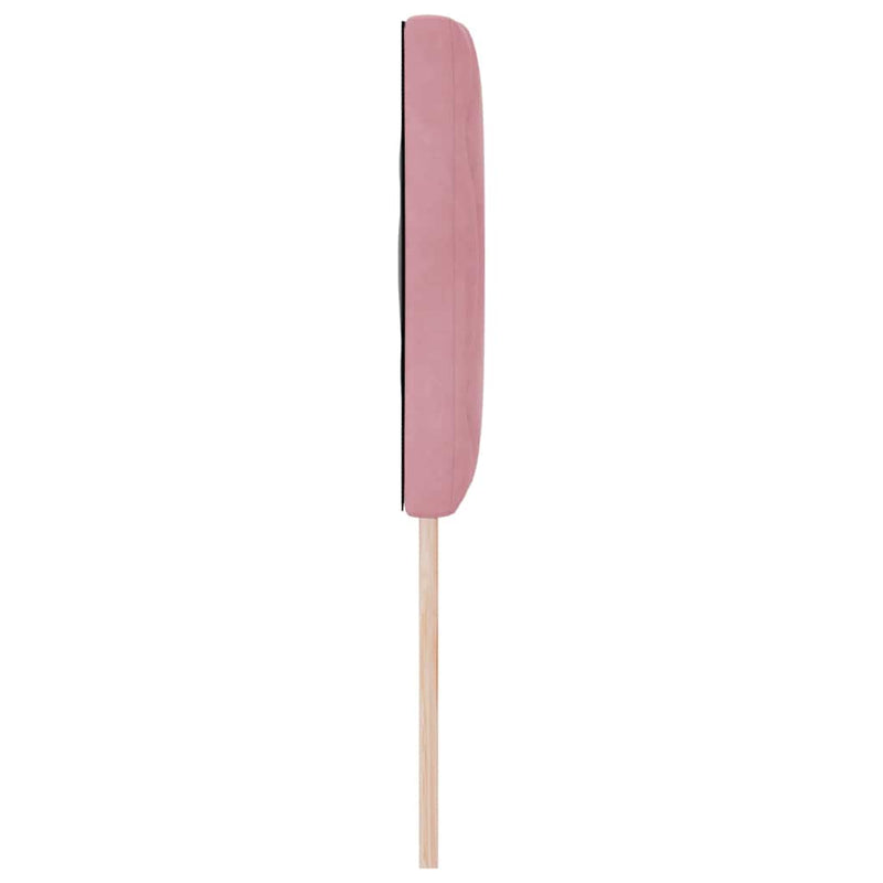 vidaXL Fejtámla Falra szerelhető Geometrikus Rózsaszín 160 cm Bársony