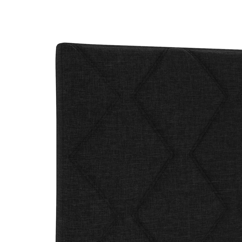 vidaXL Textil Fejtámla Geometrikus fejtámlával Fekete 180 cm szövet