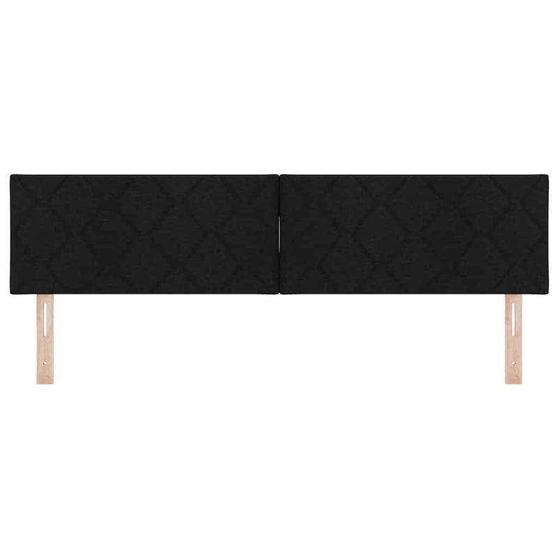 vidaXL Textil Fejtámla Geometrikus fejtámlával Fekete 180 cm szövet