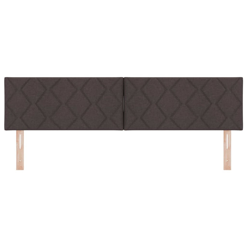vidaXL Textil Fejtámla Geometrikus sötétbarna 180 cm szövet