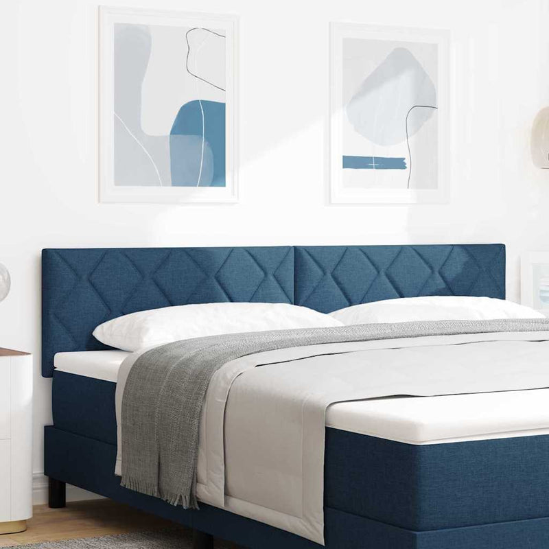 vidaXL Textil Fejtámla Geometrikus fejtámlával Kék 180 cm szövet