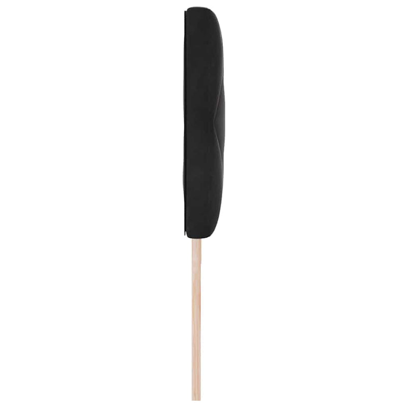 vidaXL Fejtámla Falra szerelhető Geometrikus Fekete 180 cm Bársony