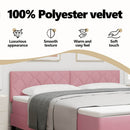vidaXL Fejtámla Rózsaszín 180 cm Bársony