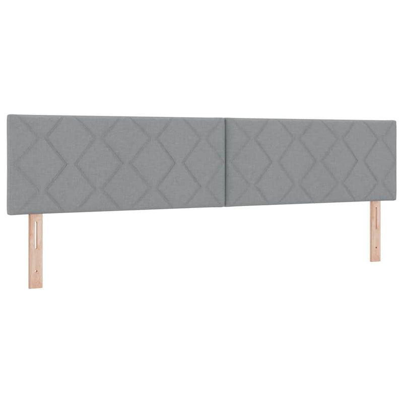 vidaXL Textil Fejtámla Geometrikus Világosszürke 200 cm szövet