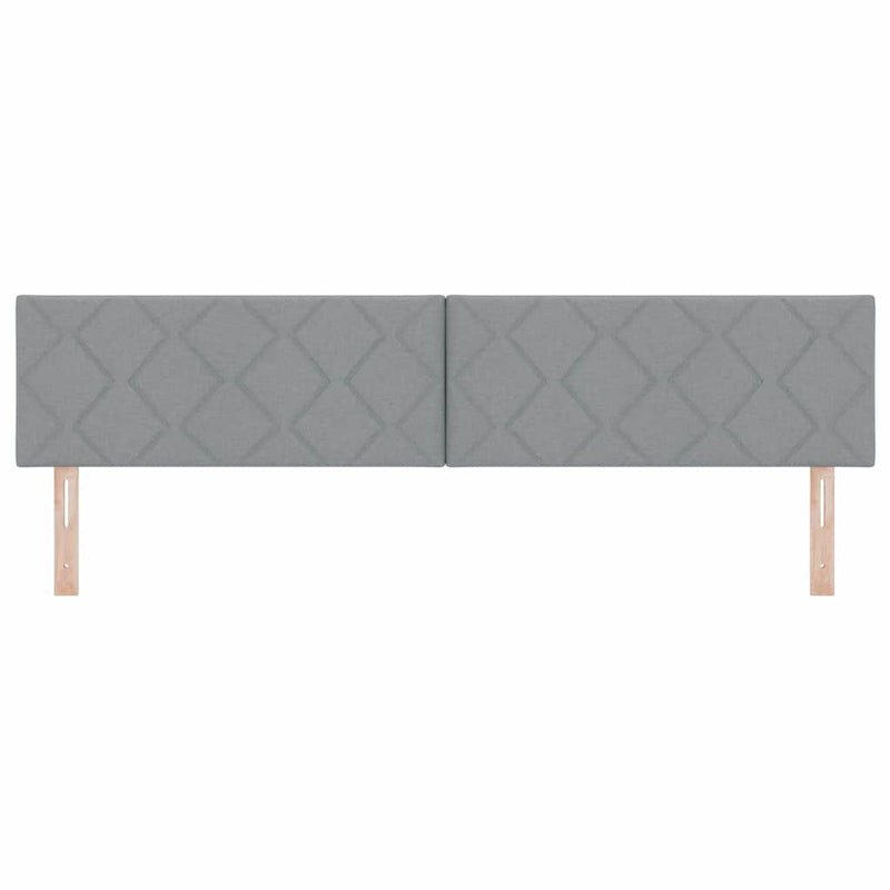 vidaXL Textil Fejtámla Geometrikus Világosszürke 200 cm szövet